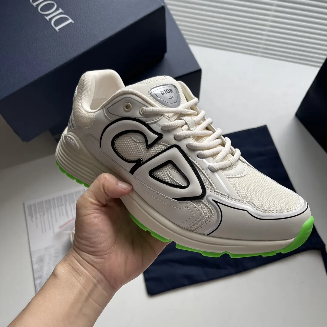 Men’s Countdown Sneaker Cream Neon Green