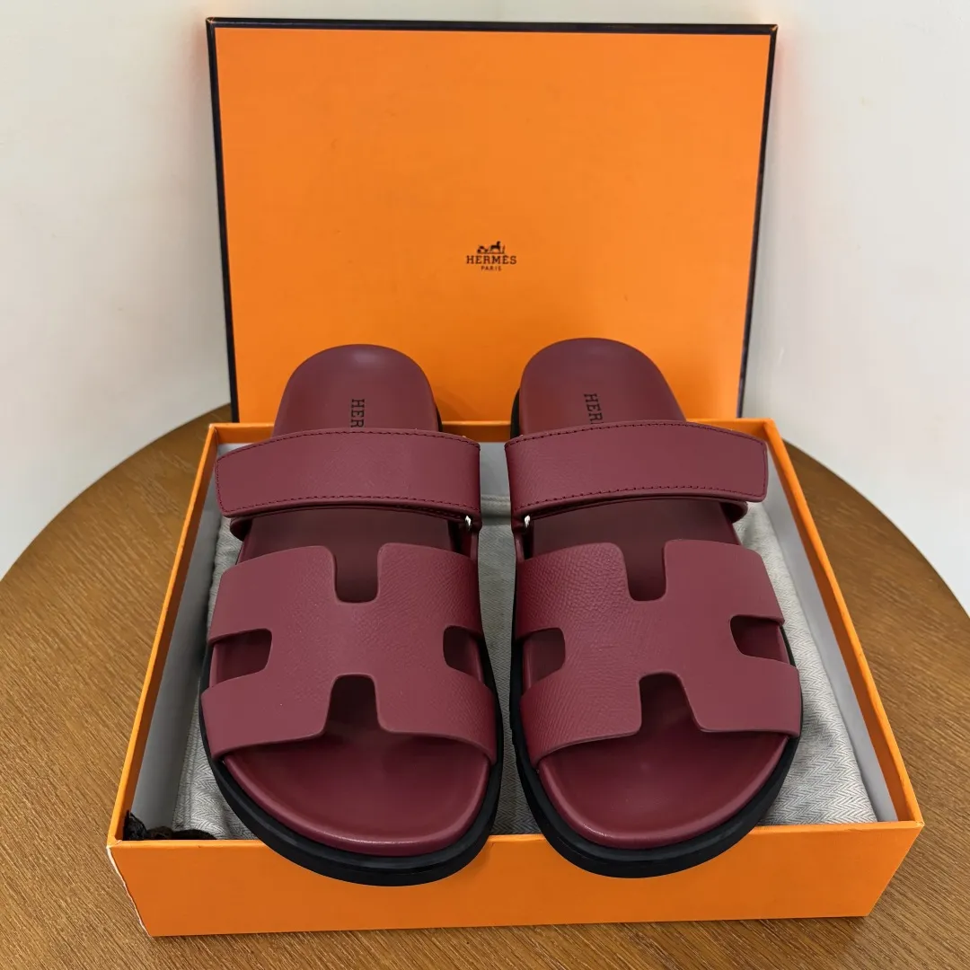 Chypre Sandal Red Wine Leather